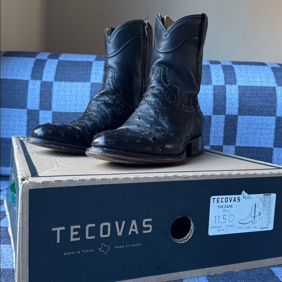 Tecovas Other - TECOVAS The Dean (previously The Zane) in Midnight Black Ostrich